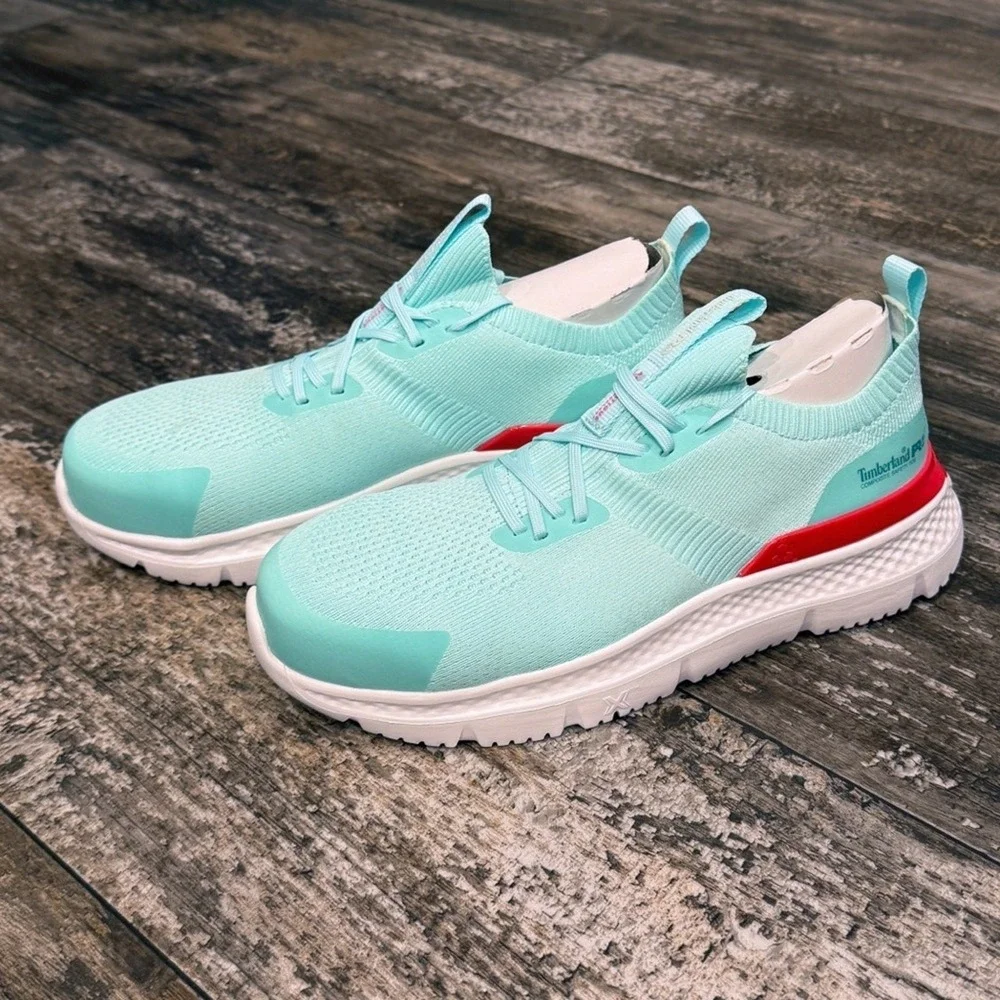 Timberland PRO‎ Setra Knit Composite Safety Toe Slip On Shoes Womens Size 7 NIB